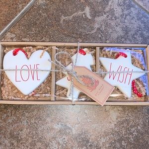 Rae Dunn “Love, Joy, Wish” Ornaments